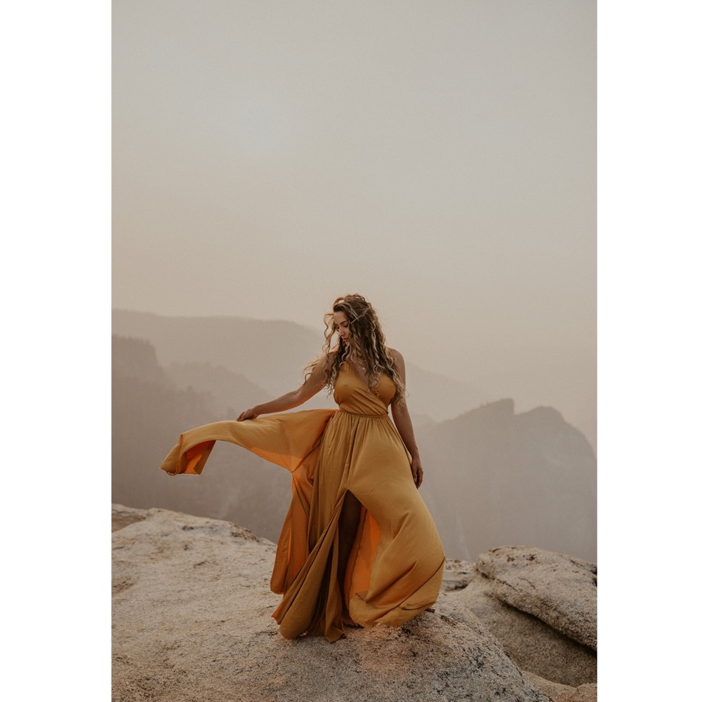 Yellow Sleeveless Maxi Dress